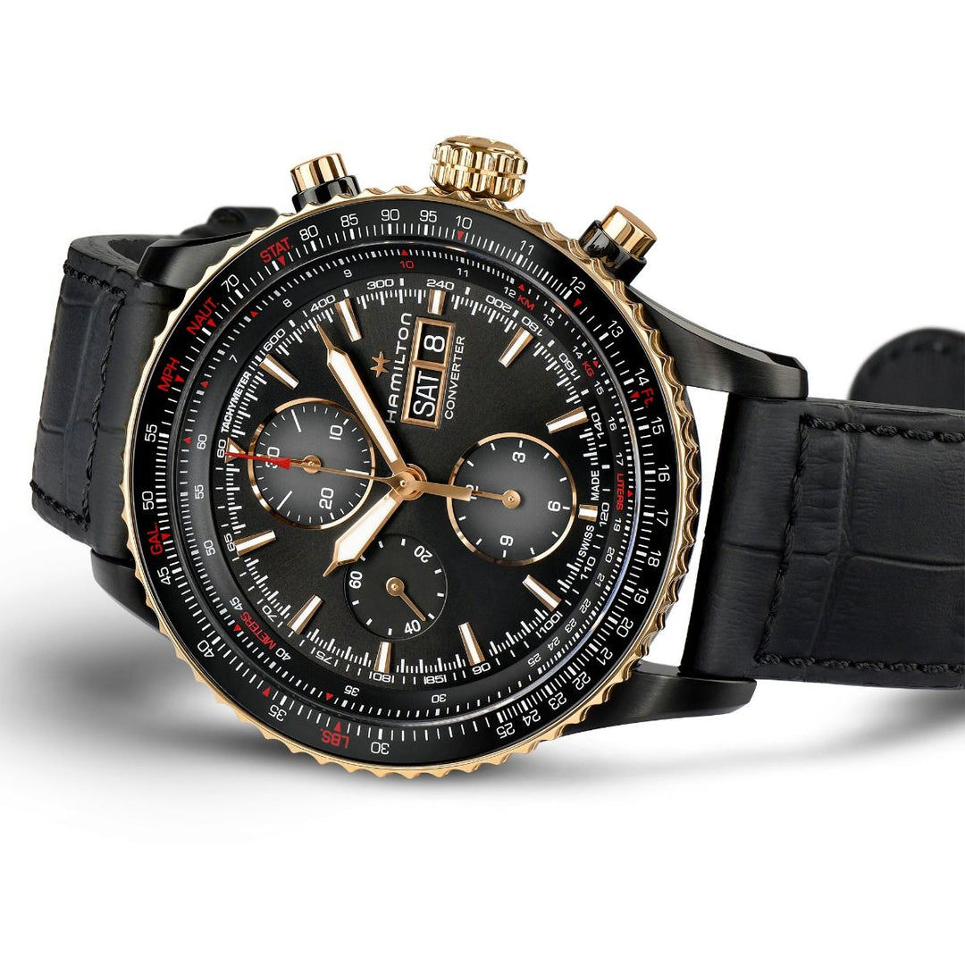 HAMILTON H76736730 Khaki Aviation Converter Auto Chrono Karóra
