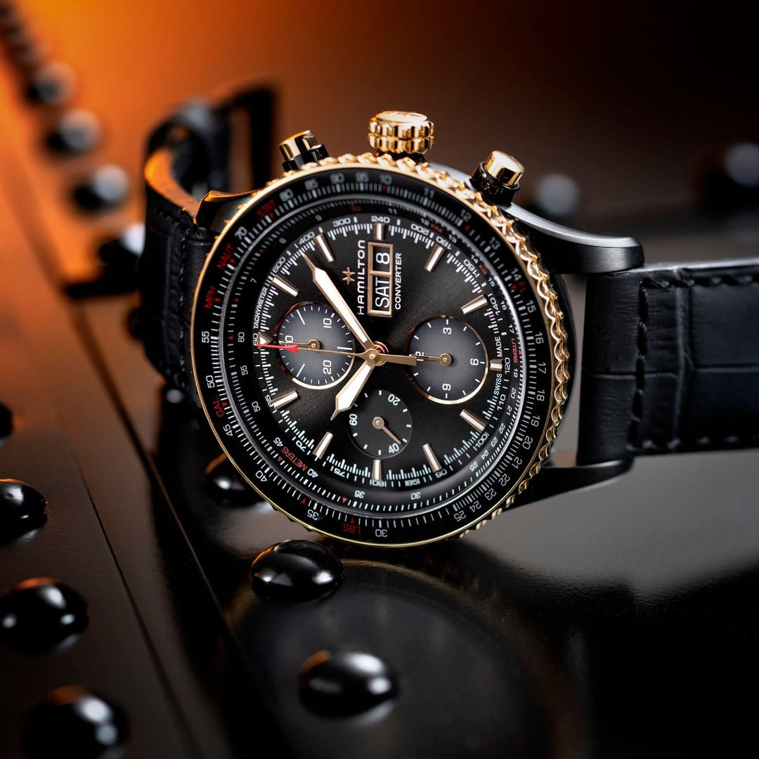 HAMILTON H76736730 Khaki Aviation Converter Auto Chrono Karóra