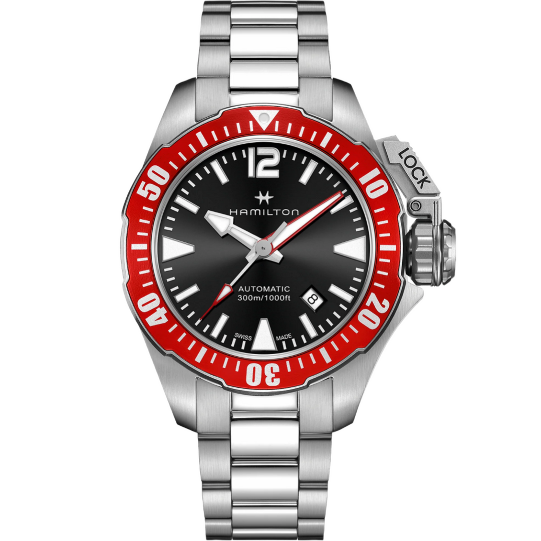 HAMILTON H77725135 Khaki Navy Frogman Karóra