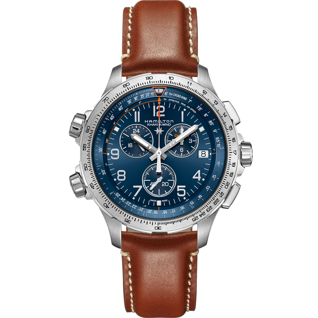 HAMILTON H77922541 Khaki Aviation X-Wind GMT Chrono Quartz Karóra