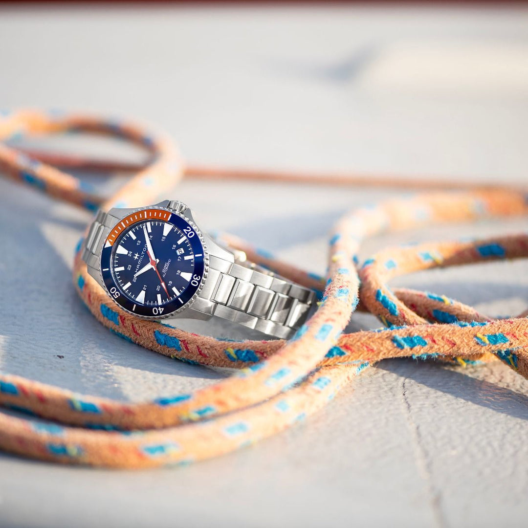HAMILTON H82365141 Khaki Navy Scuba Auto Karóra
