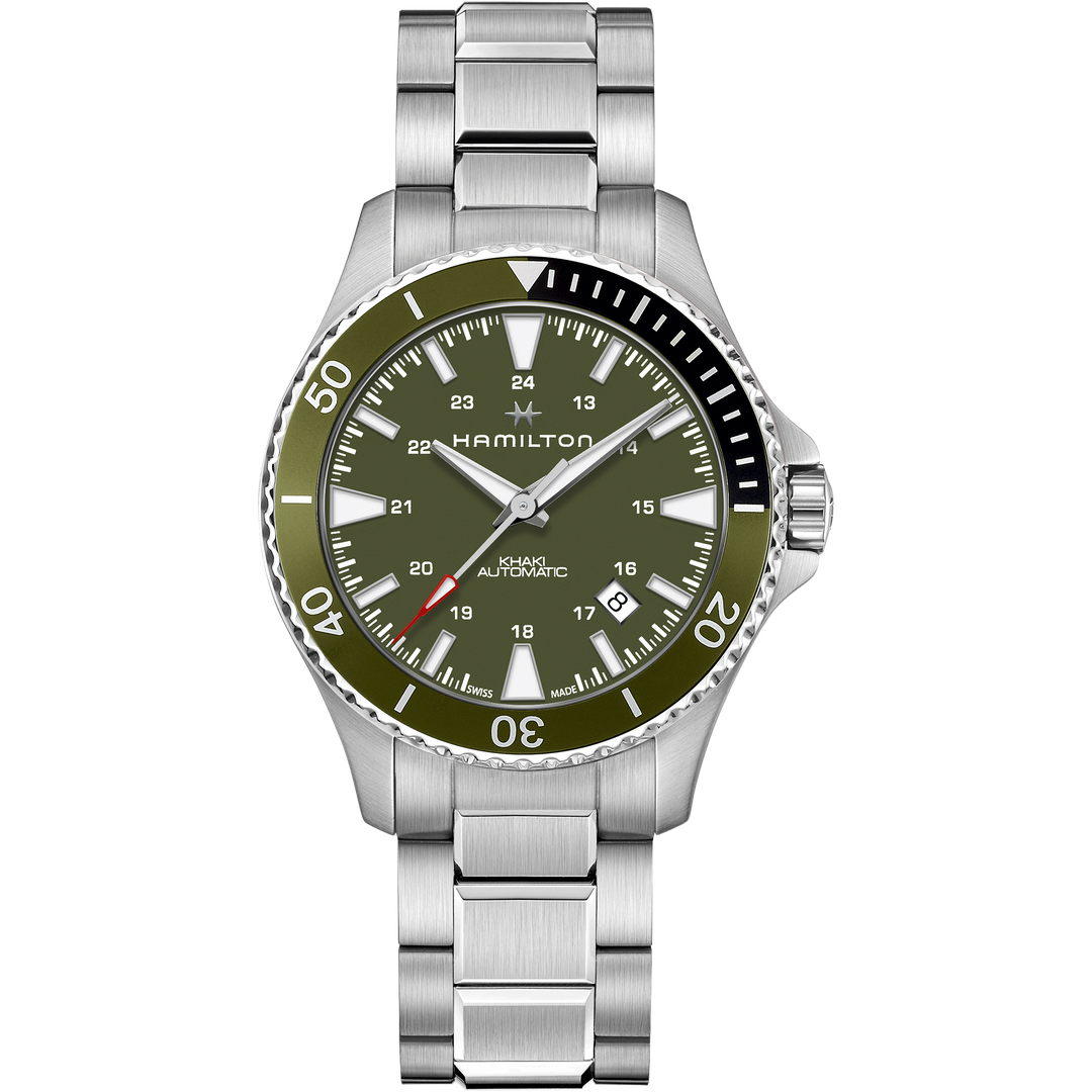 HAMILTON H82375161 Khaki Navy Scuba Auto Karóra