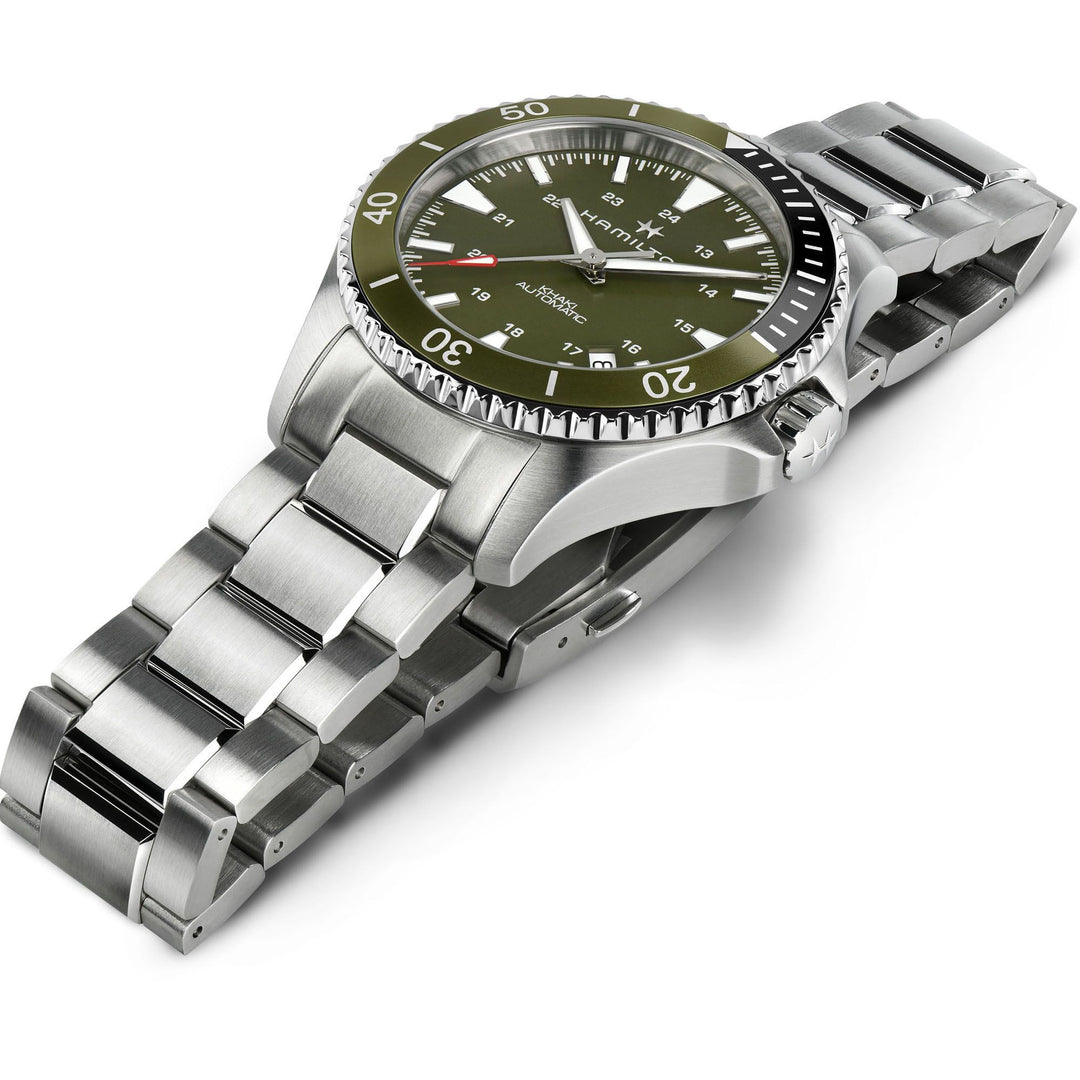 HAMILTON H82375161 Khaki Navy Scuba Auto Karóra