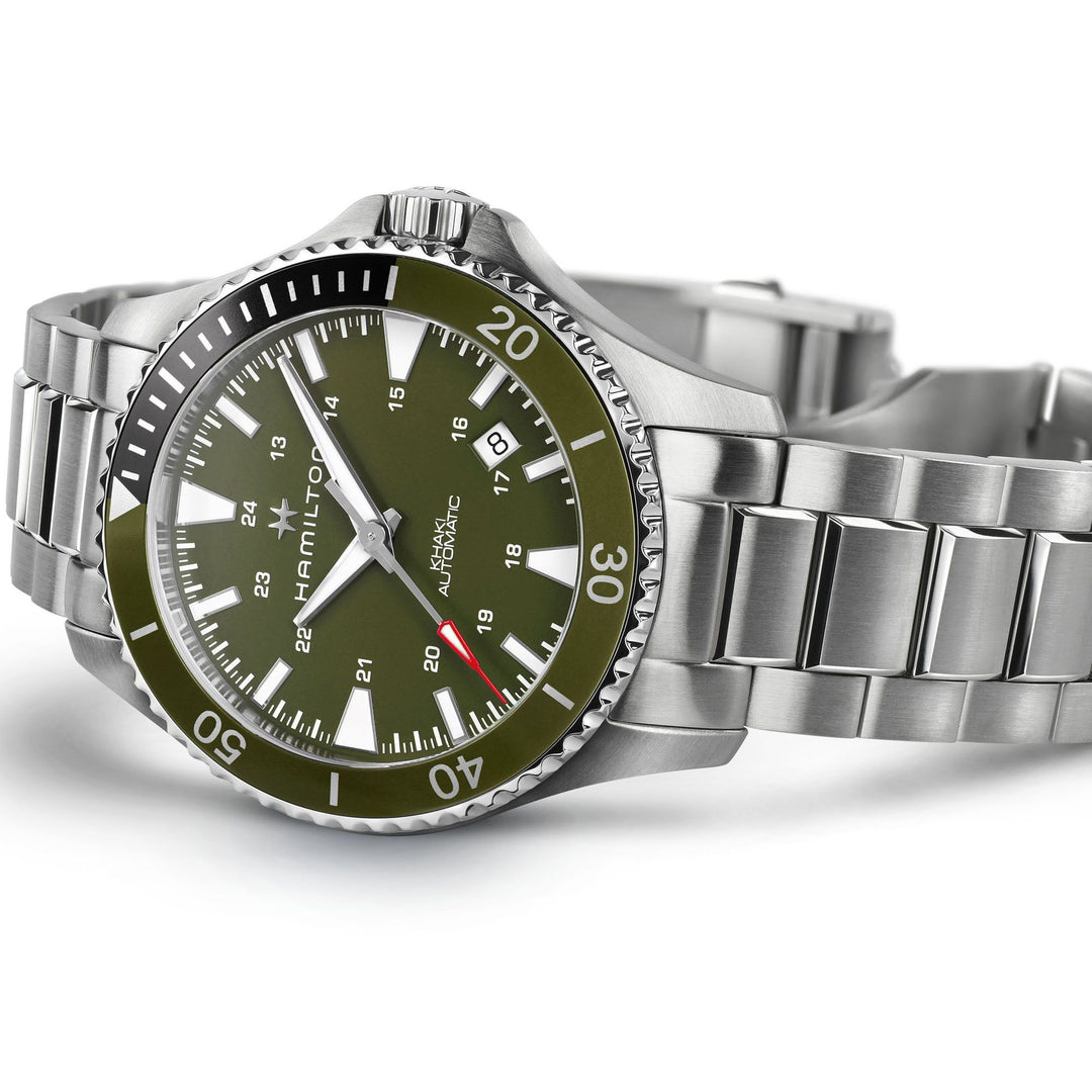HAMILTON H82375161 Khaki Navy Scuba Auto Karóra
