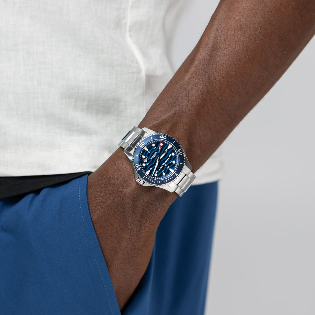 HAMILTON H82425140 Khaki Navy Scuba Auto Karóra