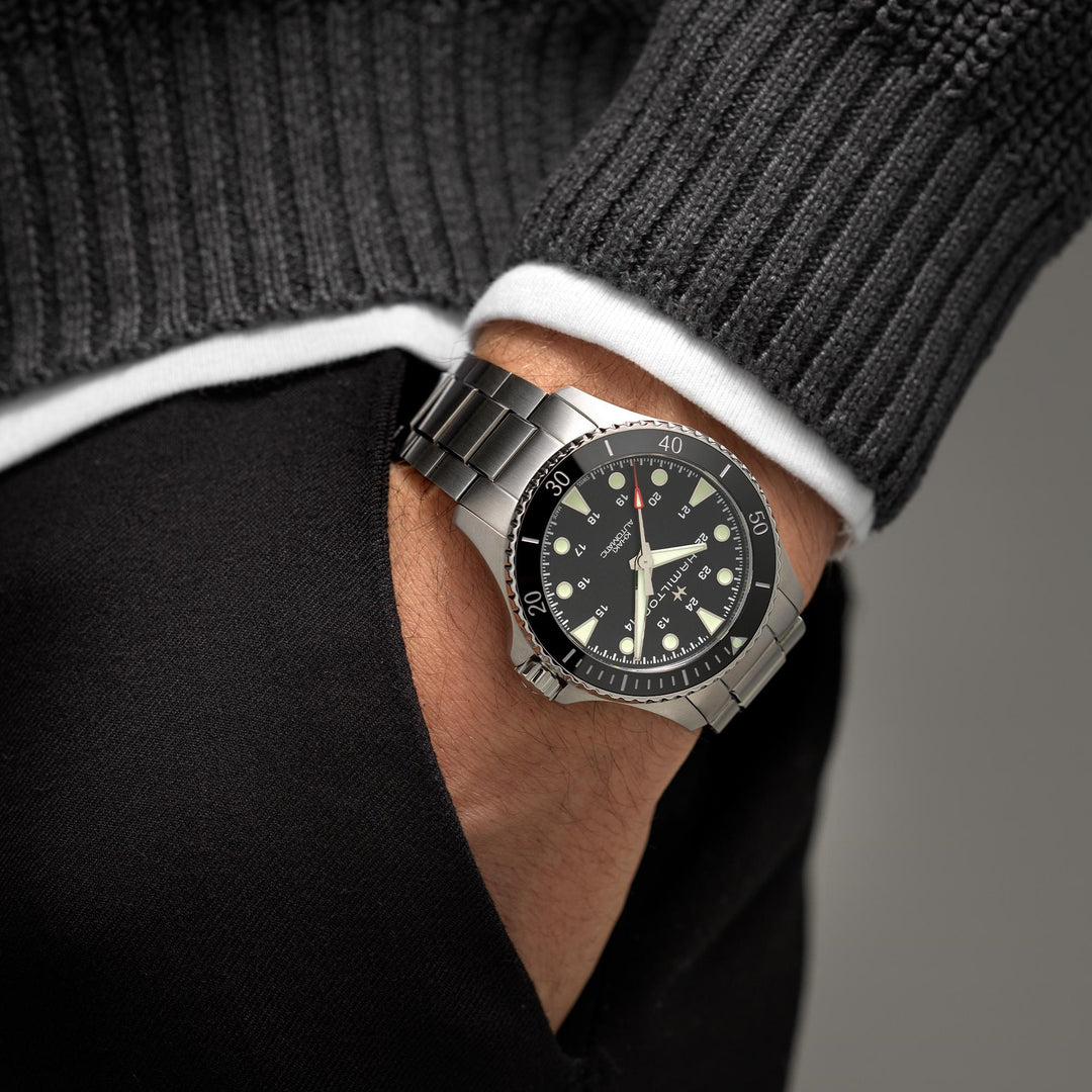 HAMILTON H82515130 Khaki Navy Scuba Auto Karóra