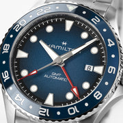 HAMILTON H82535140 Khaki Navy Scuba Auto GMT Karóra