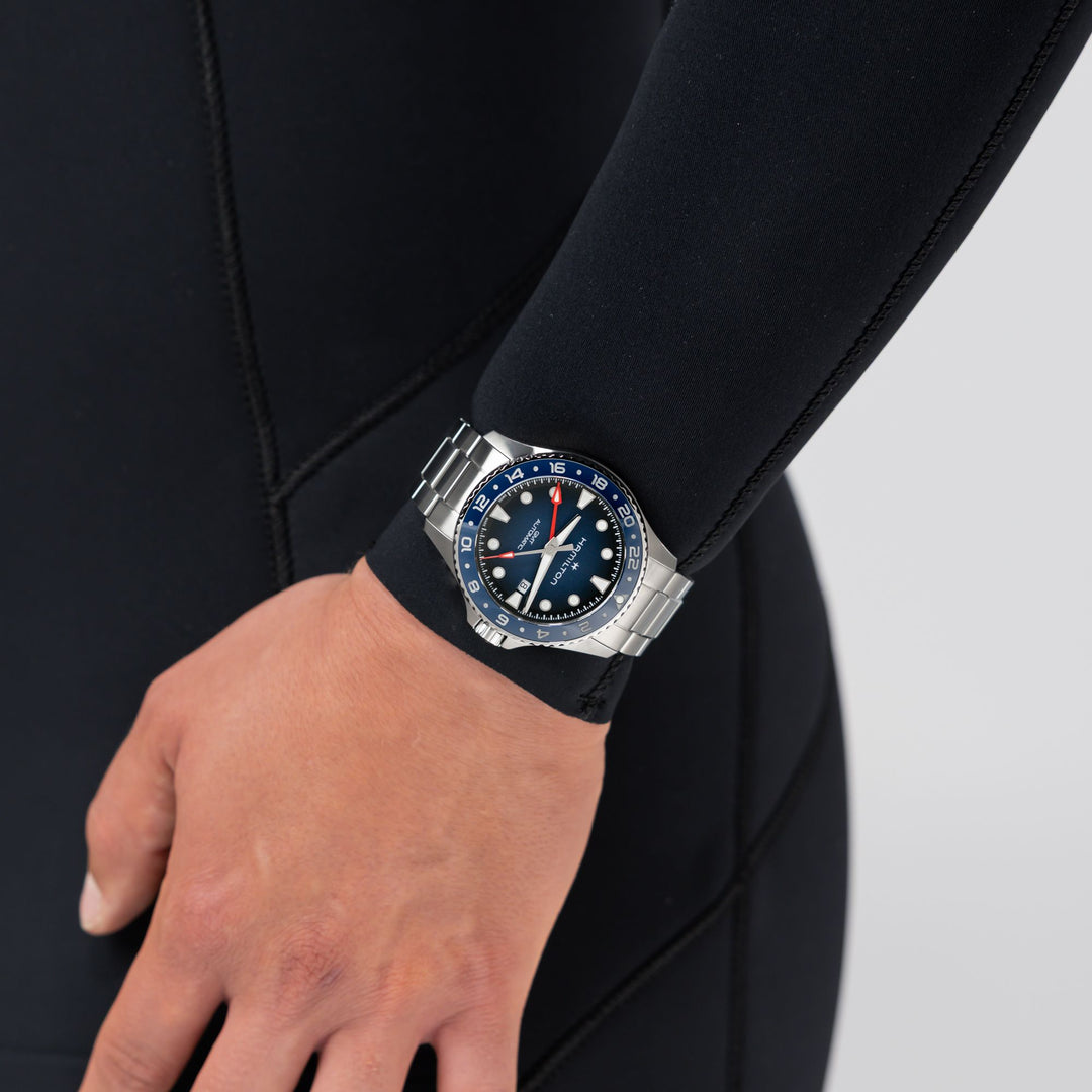 HAMILTON H82535140 Khaki Navy Scuba Auto GMT Watch